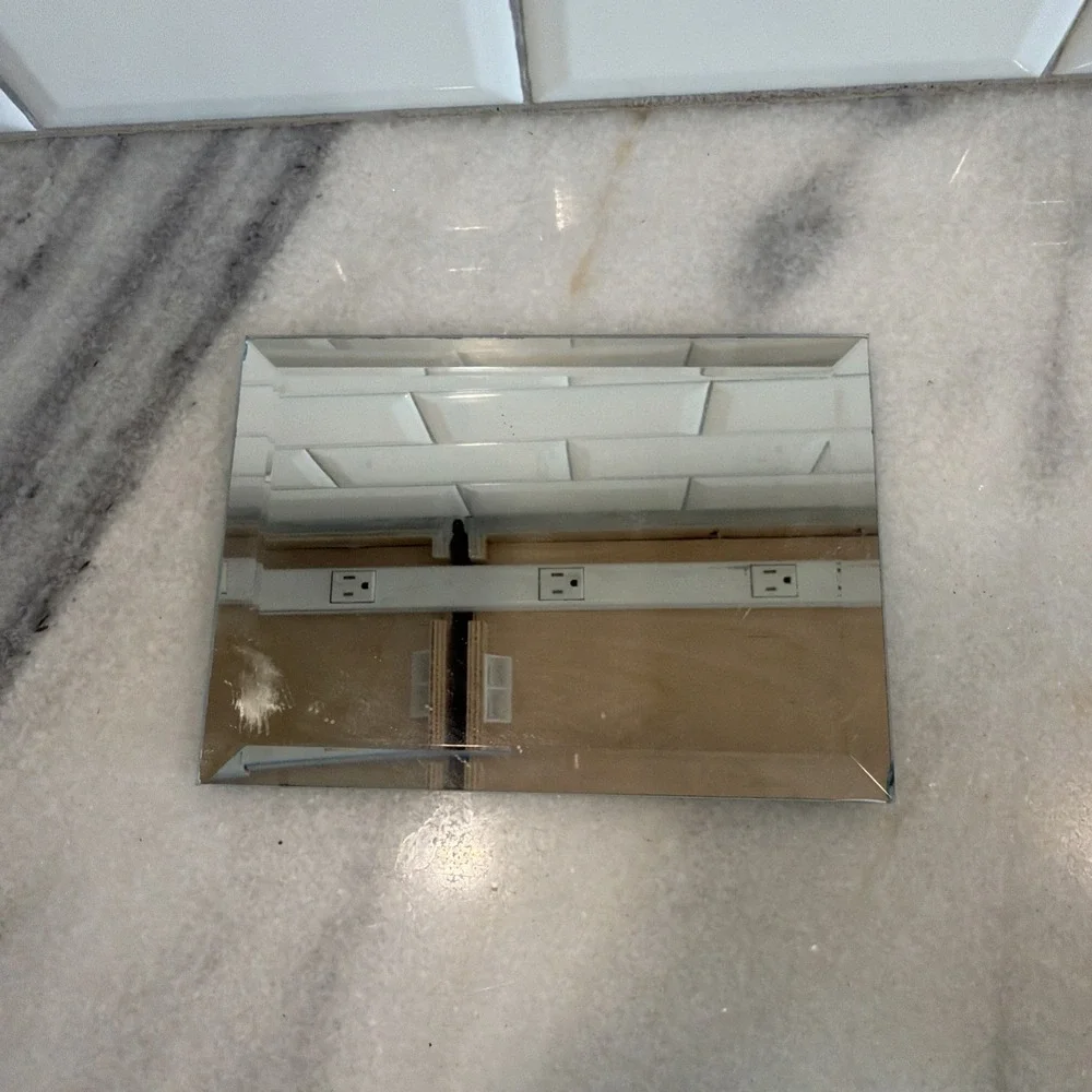 Beveled Display Mirror Tray